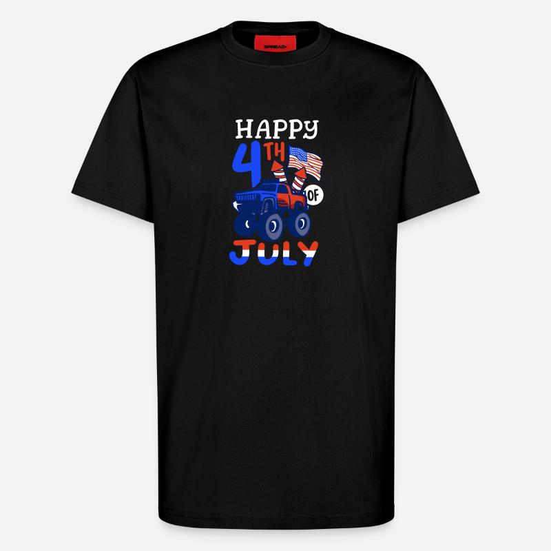 Fröhlichen 4. Juli - T-Shirt - made by SPREAD - SOLID BLACK