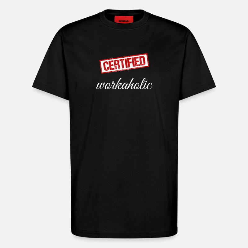 Bourreau de travail - T-shirt bio décontracté fabriqué en UE - SOLID BLACK
