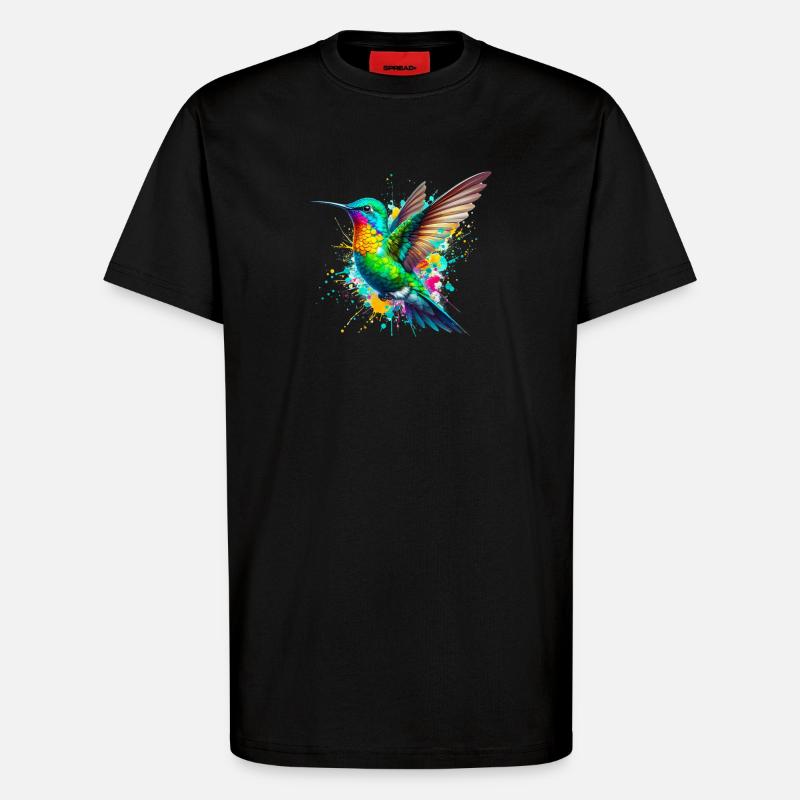 Kolibri - T-Shirt - made by SPREAD - SOLID BLACK