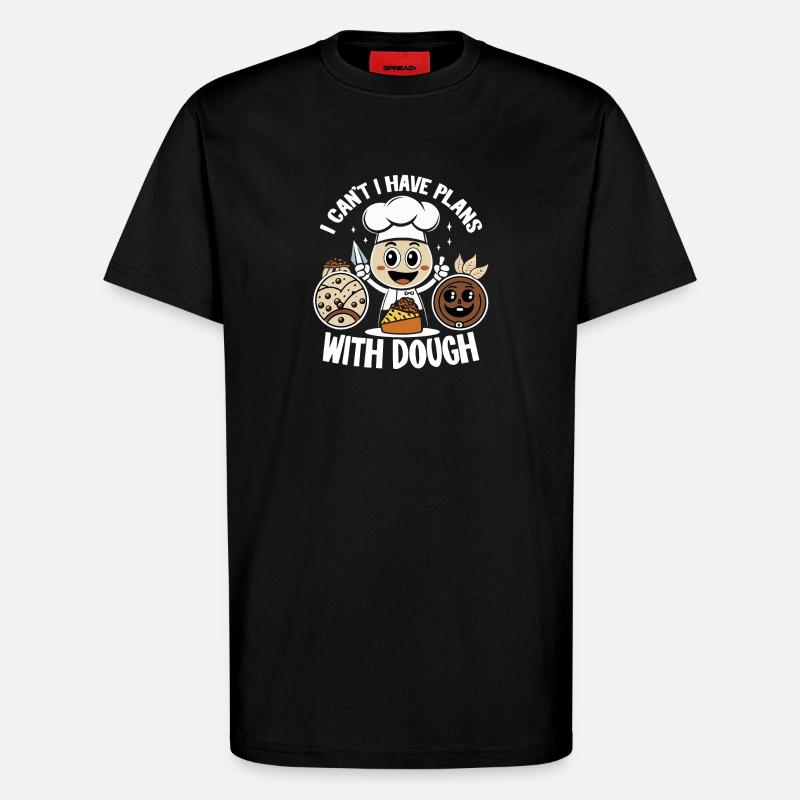 Chef with dough joy - T-Shirt - made by SPREAD - SOLID BLACK