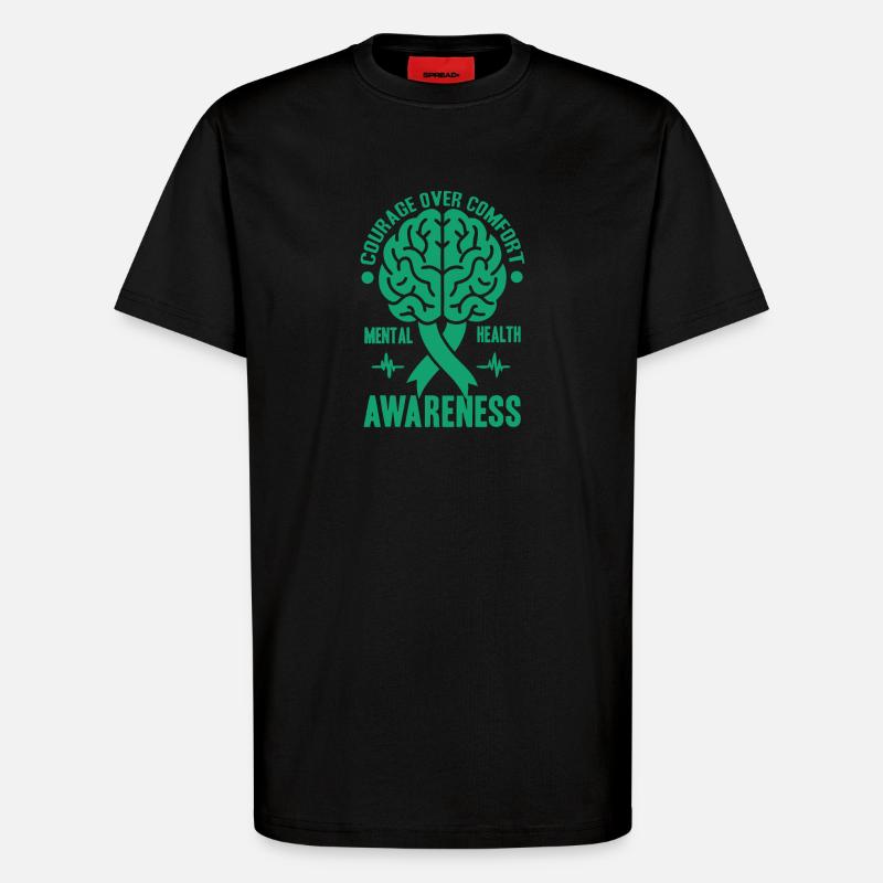 Depression Help - Mental Breakdown - T-Shirt - made by SPREAD - SOLID BLACK