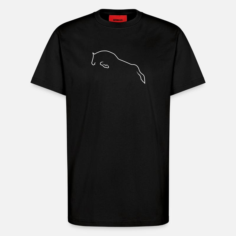 Springpferd - T-Shirt - made by SPREAD - SOLID BLACK