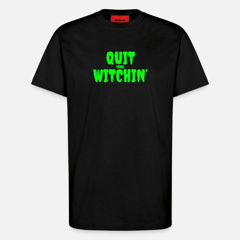 Spooky Green Witching Quit Design - T-Shirt - made by SPREAD - SOLID BLACK