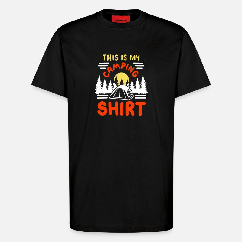 Camping Camper - T-Shirt - made by SPREAD - SOLID BLACK