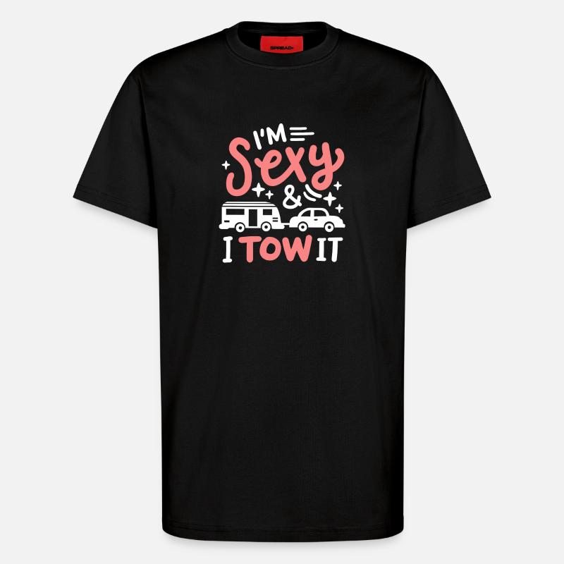 Camping Wohnwagen Camper - T-Shirt - made by SPREAD - SOLID BLACK