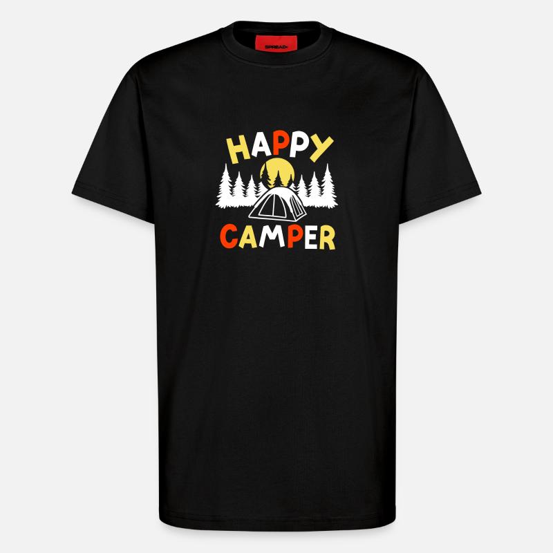 Camping Camper - T-Shirt - made by SPREAD - SOLID BLACK