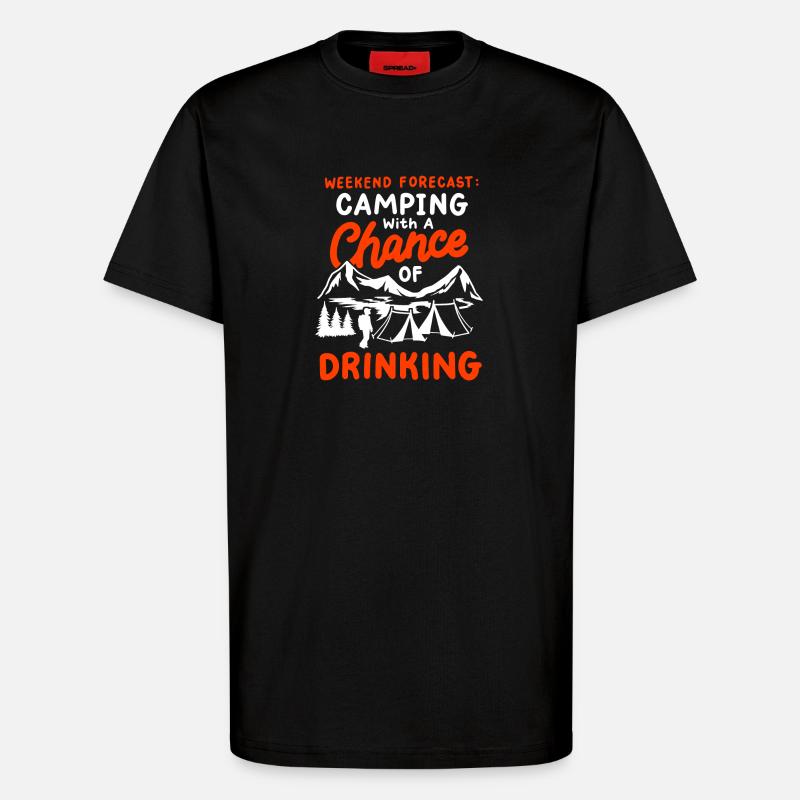 Camping Camper - T-Shirt - made by SPREAD - SOLID BLACK