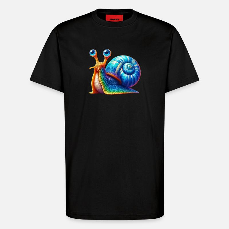 Snail - T-Shirt - made by SPREAD - SOLID BLACK
