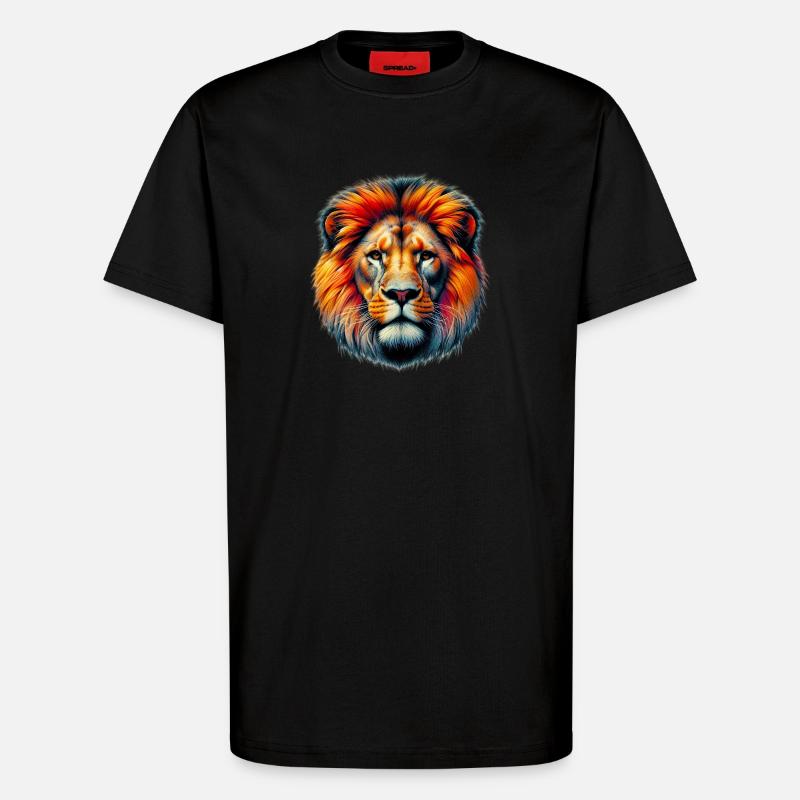Löwe - T-Shirt - made by SPREAD - SOLID BLACK