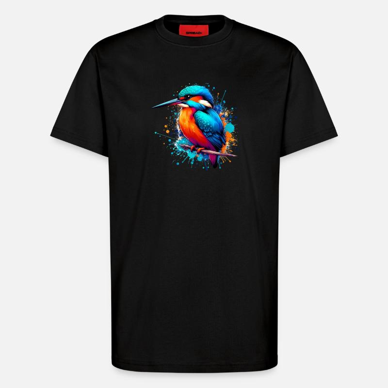 Eisvogel - T-Shirt - made by SPREAD - SOLID BLACK