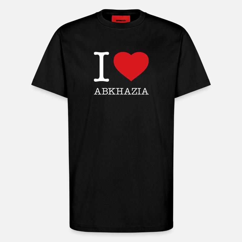 I LOVE ABKHAZIA Abchasien - T-Shirt - made by SPREAD - SOLID BLACK