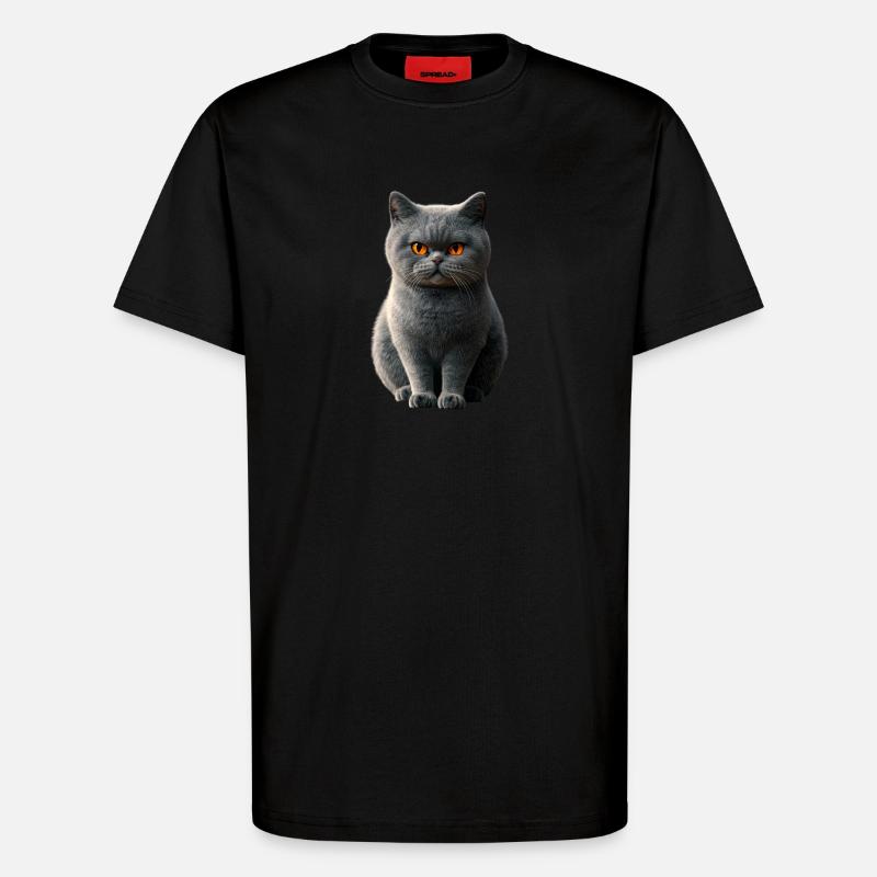 Britisk korthåret kat BKH Kat Mor Søde katte - Organic relaxed T-shirt made in EU - SOLID BLACK