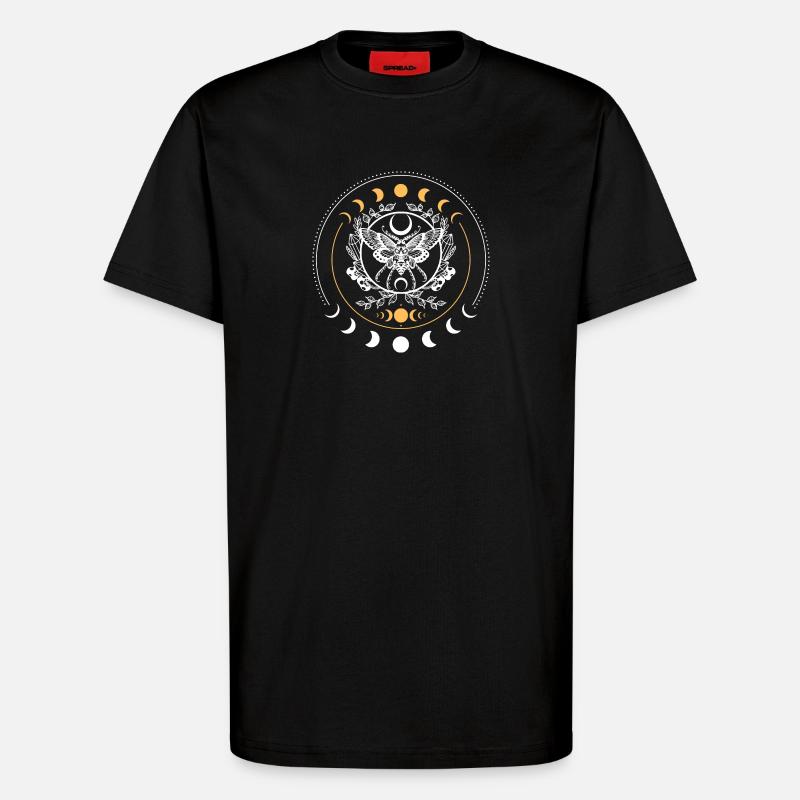 Celestial Moth Mandala - T-Shirt - made by SPREAD - SOLID BLACK