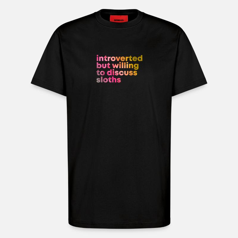 Faultier - T-Shirt - made by SPREAD - SOLID BLACK