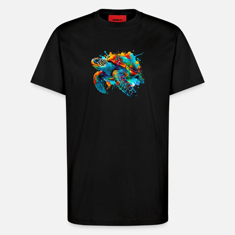 Schildkröte - T-Shirt - made by SPREAD - SOLID BLACK