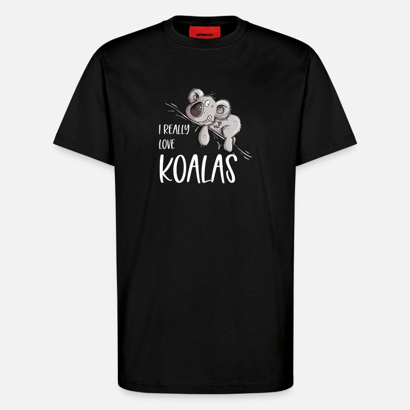 I Really Love Koalas Koala Bär - T-Shirt - made by SPREAD - SOLID BLACK