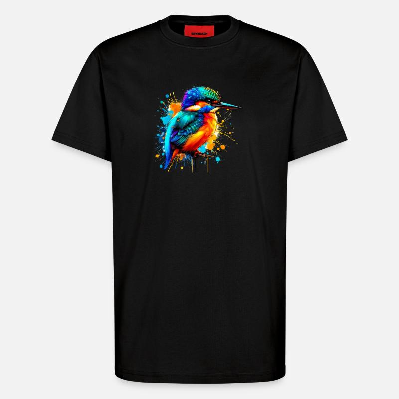 Eisvogel - T-Shirt - made by SPREAD - SOLID BLACK