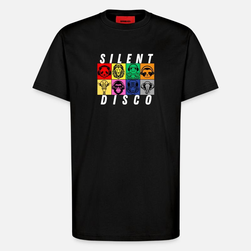 Stille Disco - T-Shirt - made by SPREAD - SOLID BLACK