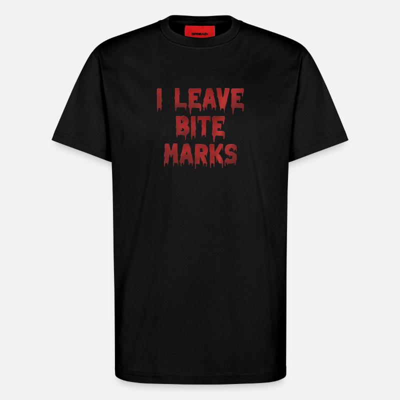 bite marks blutspuren - T-Shirt - made by SPREAD - SOLID BLACK