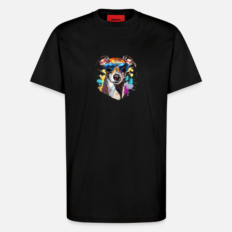 Windspiel mit Sonnenbrille - T-Shirt - made by SPREAD - SOLID BLACK