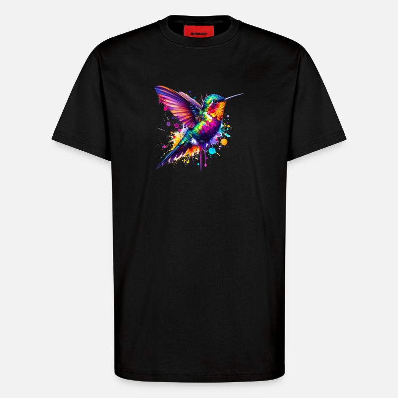 Kolibri - T-Shirt - made by SPREAD - SOLID BLACK
