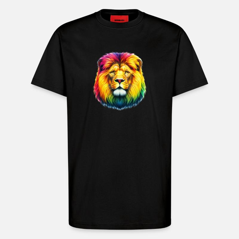 Löwe - T-Shirt - made by SPREAD - SOLID BLACK