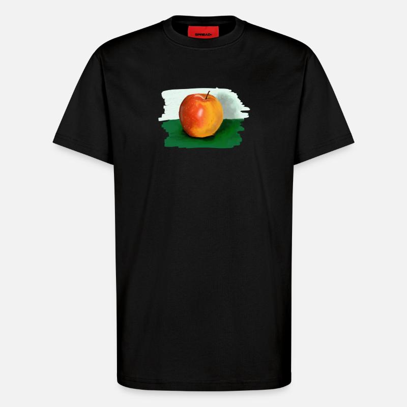 Apfel - T-Shirt - made by SPREAD - SOLID BLACK