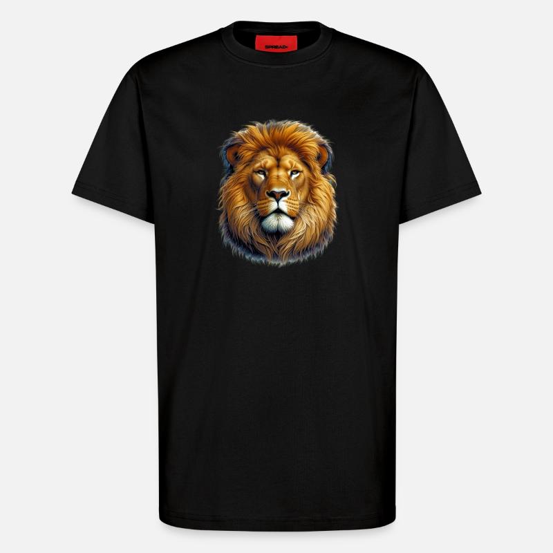 Löwe - T-Shirt - made by SPREAD - SOLID BLACK
