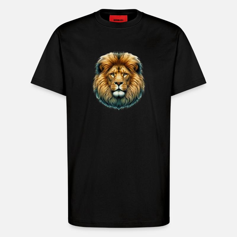 Löwe - T-Shirt - made by SPREAD - SOLID BLACK