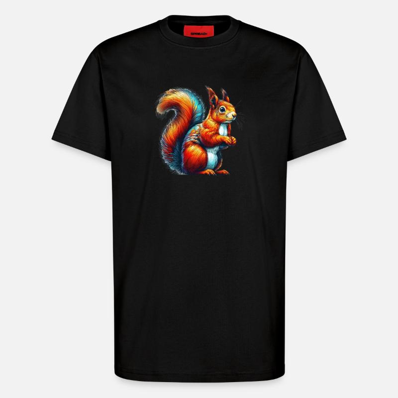 Eichhörnchen - T-Shirt - made by SPREAD - SOLID BLACK