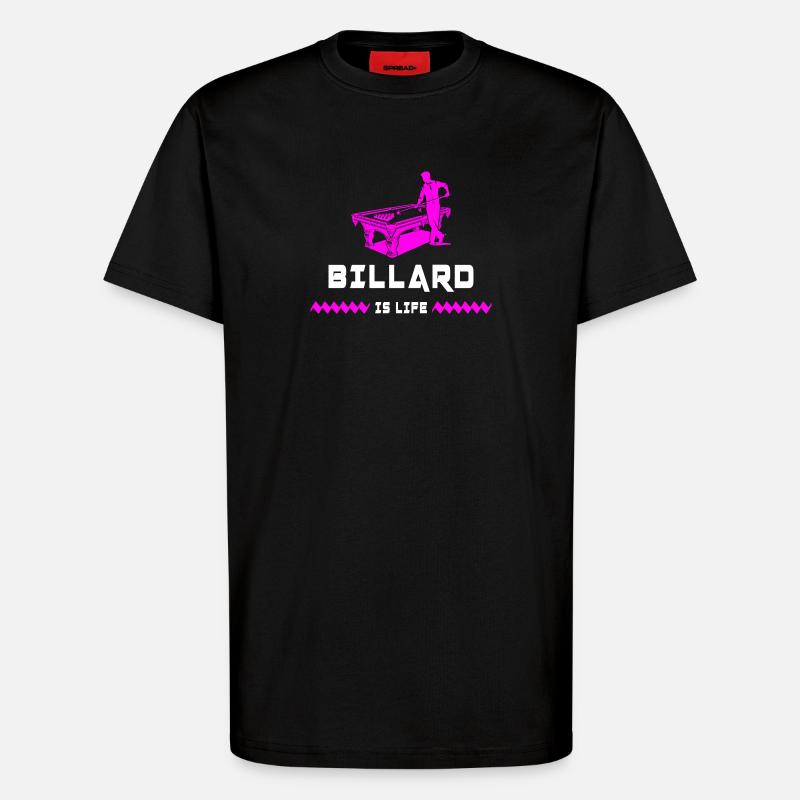 Le billard c'est la vie - T-shirt bio décontracté fabriqué en UE - SOLID BLACK