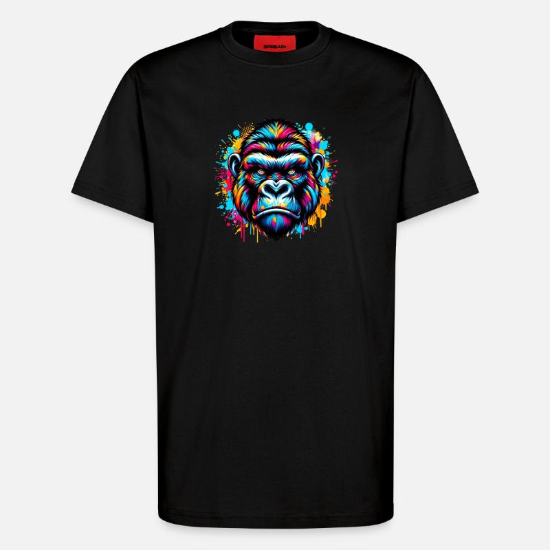 Gorilla - T-Shirt - made by SPREAD - SOLID BLACK