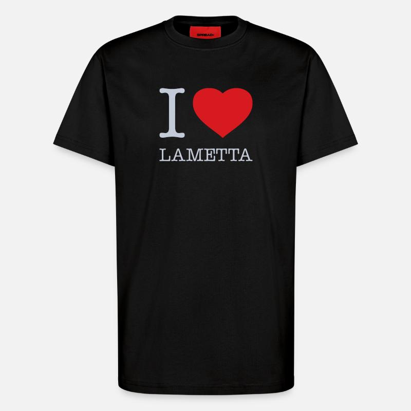 I LOVE LAMETTA - T-Shirt - made by SPREAD - SOLID BLACK