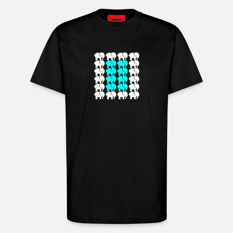 ELEFANT - T-Shirt - made by SPREAD - SOLID BLACK