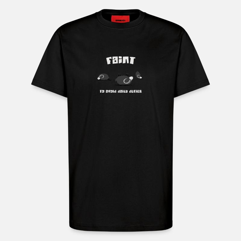 Faint - T-Shirt - made by SPREAD - SOLID BLACK