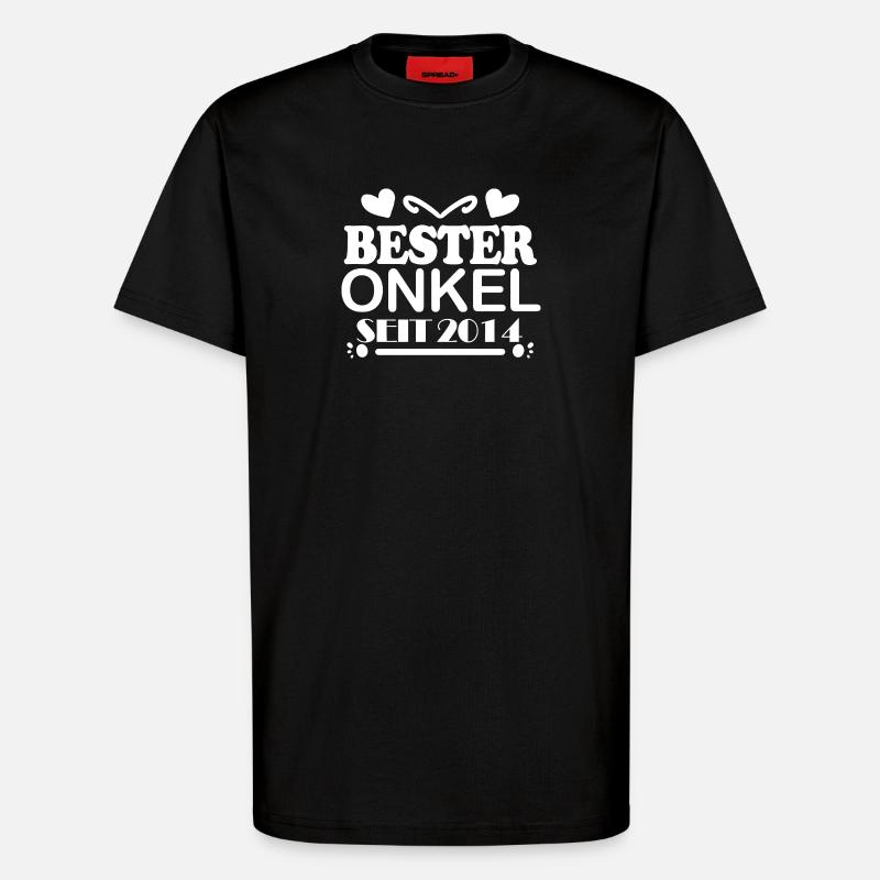 Best uncle since 2014 - T-Shirt - made by SPREAD - SOLID BLACK
