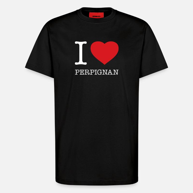 J’ADORE PERPIGNAN - T-shirt bio décontracté fabriqué en UE - SOLID BLACK