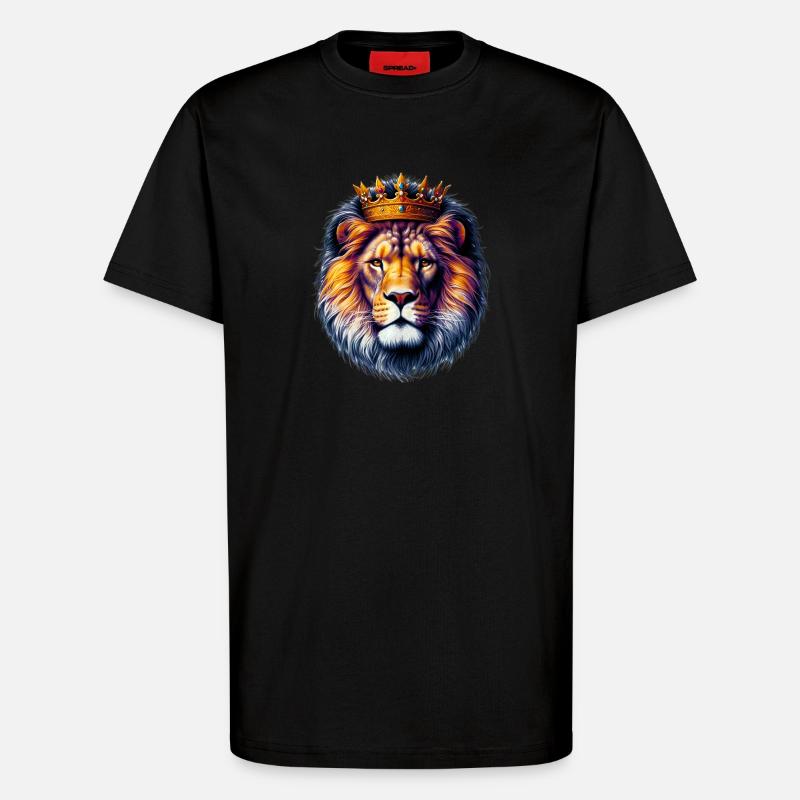 Löwe - T-Shirt - made by SPREAD - SOLID BLACK