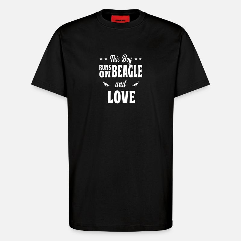 This boy beagle design - T-Shirt - made by SPREAD - SOLID BLACK