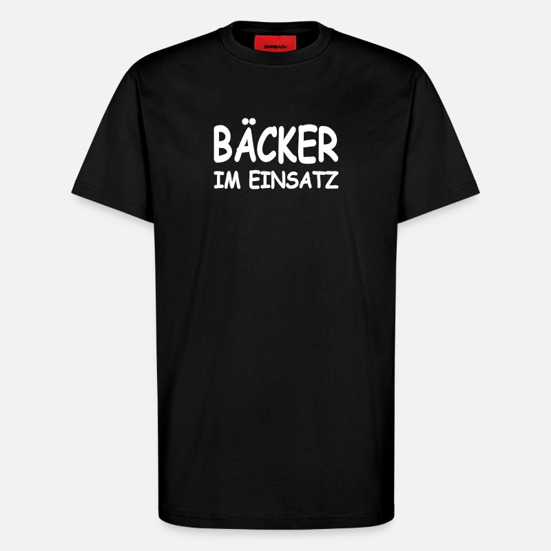 Bäcker - T-Shirt - made by SPREAD - SOLID BLACK