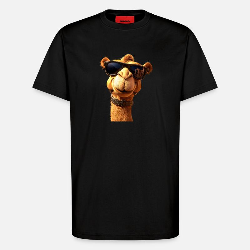 Kamel Dromedar Trampeltier Camel Geschenk Kamele - T-Shirt - made by SPREAD - SOLID BLACK