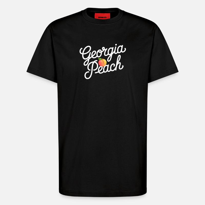 Georgia Peach Script Logo - T-Shirt - made by SPREAD - SOLID BLACK