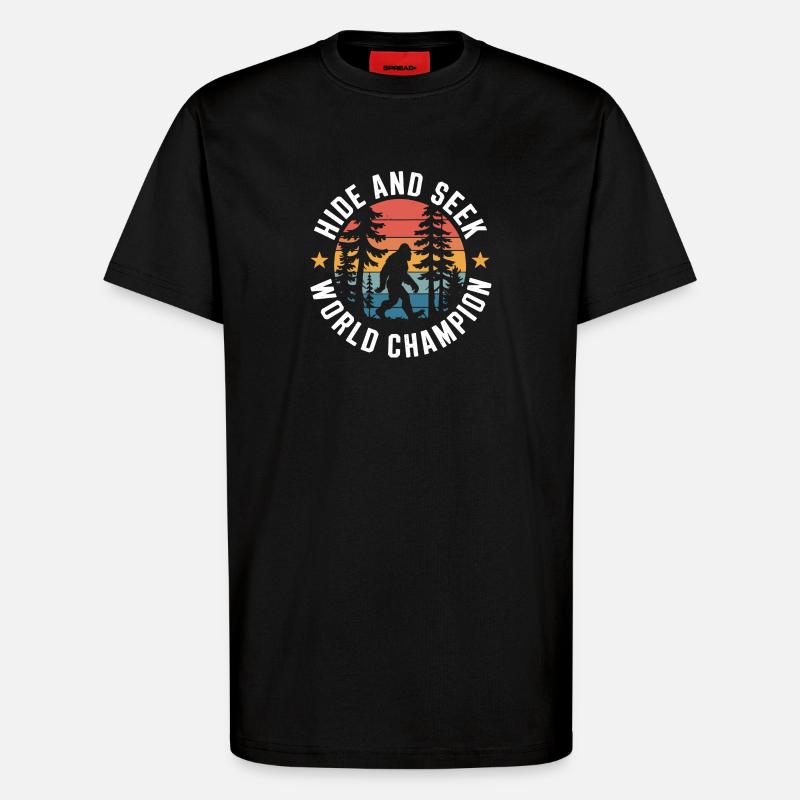 Champion du monde de cache-cache - T-shirt bio décontracté fabriqué en UE - SOLID BLACK