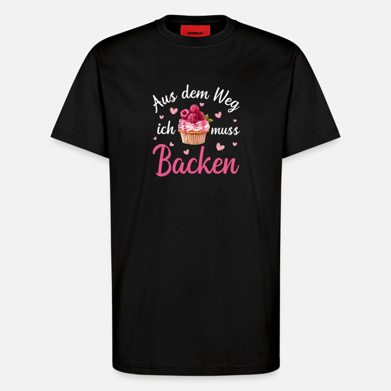 Backen Bäcker Bäckerin - T-Shirt - made by SPREAD - SOLID BLACK