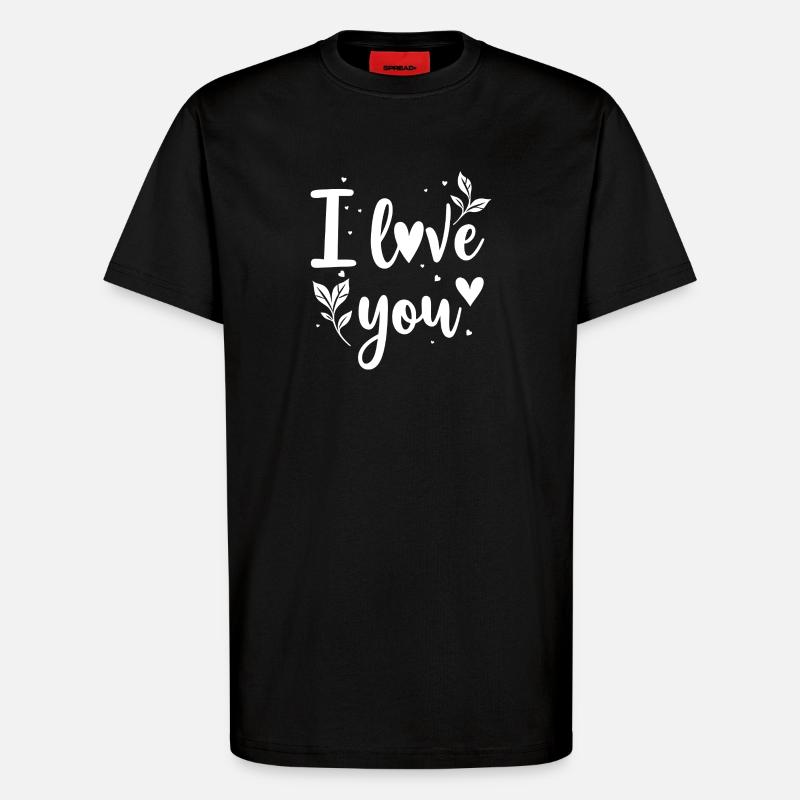 Ich liebe dich, Weiß - T-Shirt - made by SPREAD - SOLID BLACK