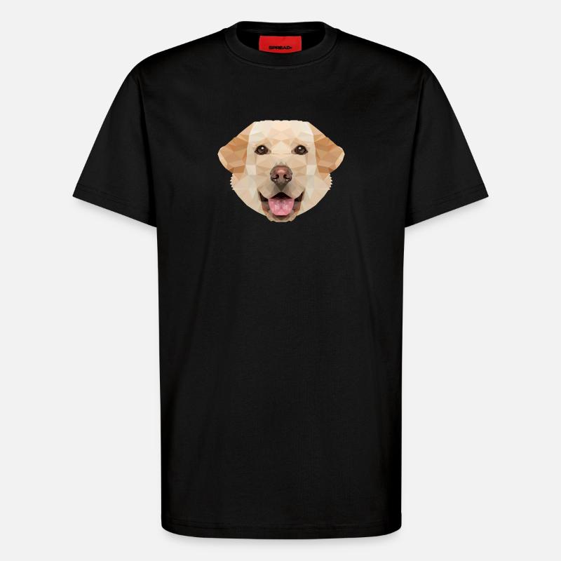 Labrador Polygon Hund - T-Shirt - made by SPREAD - SOLID BLACK
