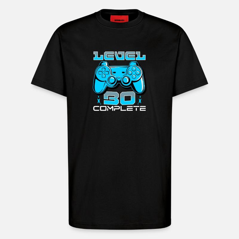 Level 30 Complete Gamepad - T-Shirt - made by SPREAD - SOLID BLACK