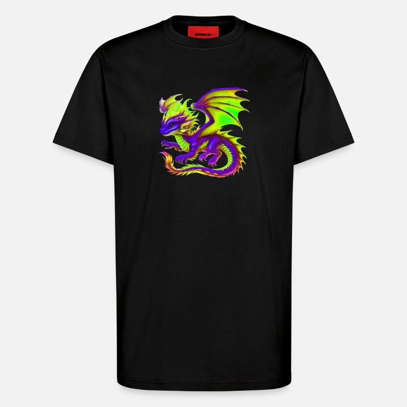 Drache - T-Shirt - made by SPREAD - SOLID BLACK