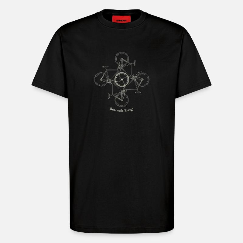 Cycle Grid Renewable Energy - T-Shirt - made by SPREAD - SOLID BLACK