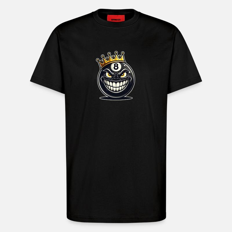 Billard König - T-Shirt - made by SPREAD - SOLID BLACK